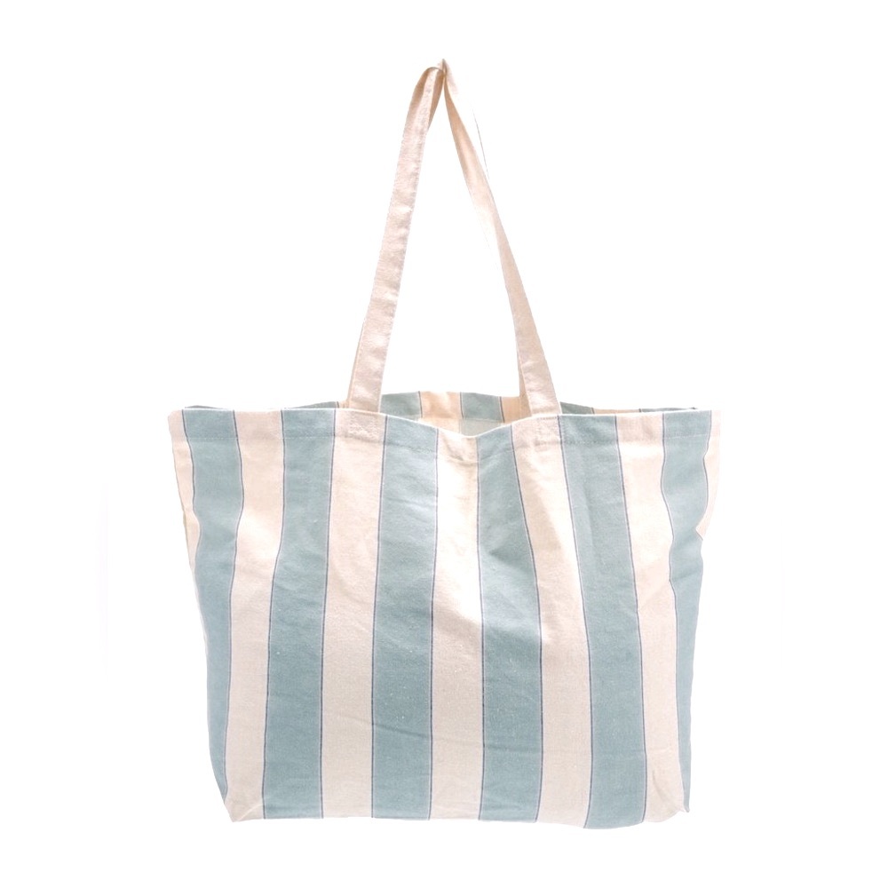 Sezane Blue and White Striped Tote Bag